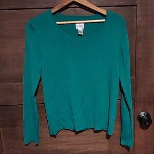Chico's Vibrant Green Long Sleeve Top